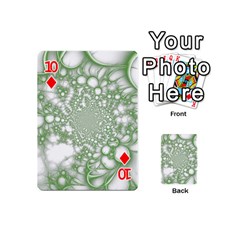 Green Abstract Fractal Background Texture Playing Cards 54 Designs (Mini) from ArtsNow.com Front - Diamond10