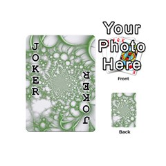 Green Abstract Fractal Background Texture Playing Cards 54 Designs (Mini) from ArtsNow.com Front - Joker1