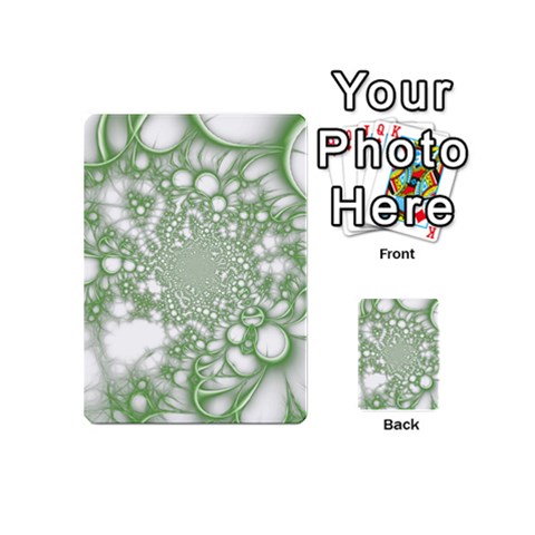 Green Abstract Fractal Background Texture Playing Cards 54 Designs (Mini) from ArtsNow.com Back