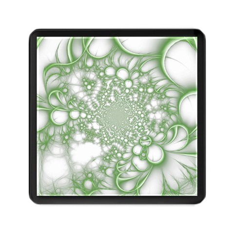 Green Abstract Fractal Background Texture Memory Card Reader (Square) from ArtsNow.com Front