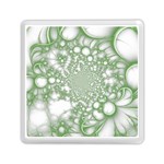 Green Abstract Fractal Background Texture Memory Card Reader (Square)