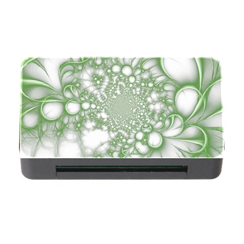 Green Abstract Fractal Background Texture Memory Card Reader with CF from ArtsNow.com Front