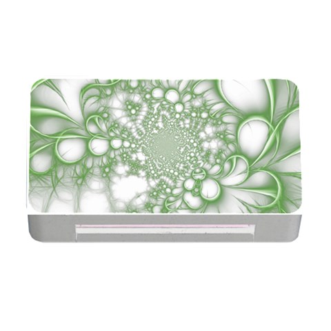 Green Abstract Fractal Background Texture Memory Card Reader with CF from ArtsNow.com Front