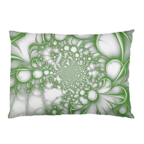 Green Abstract Fractal Background Texture Pillow Case (Two Sides) from ArtsNow.com Front