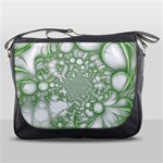 Green Abstract Fractal Background Texture Messenger Bag