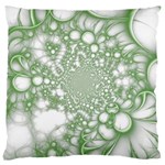 Green Abstract Fractal Background Texture Large Cushion Case (One Side)