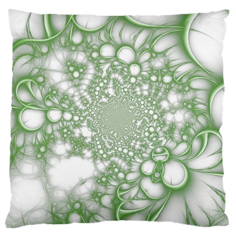 Green Abstract Fractal Background Texture Large Cushion Case (Two Sides) from ArtsNow.com Back