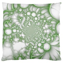 Green Abstract Fractal Background Texture Large Cushion Case (Two Sides) from ArtsNow.com Back