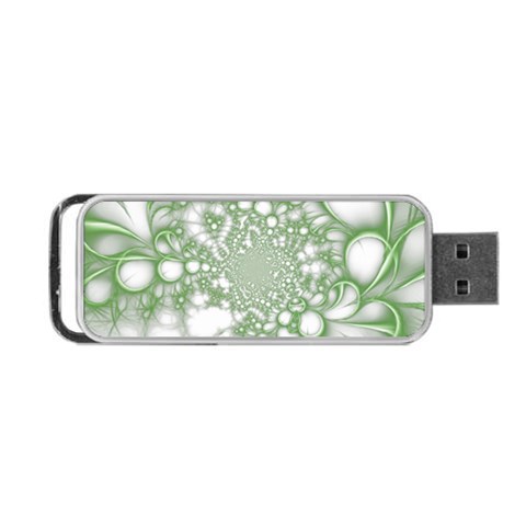 Green Abstract Fractal Background Texture Portable USB Flash (Two Sides) from ArtsNow.com Back