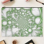 Green Abstract Fractal Background Texture Cosmetic Bag (XXXL)