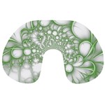 Green Abstract Fractal Background Texture Travel Neck Pillow