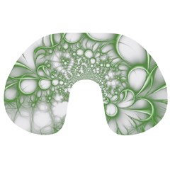 Green Abstract Fractal Background Texture Travel Neck Pillow from ArtsNow.com Back