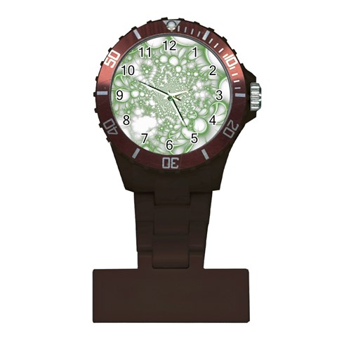 Green Abstract Fractal Background Texture Plastic Nurses Watch from ArtsNow.com Front