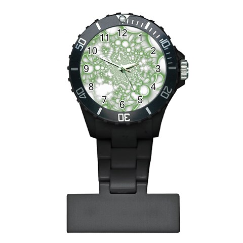 Green Abstract Fractal Background Texture Plastic Nurses Watch from ArtsNow.com Front