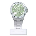 Green Abstract Fractal Background Texture Plastic Nurses Watch