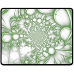 Green Abstract Fractal Background Texture Fleece Blanket (Medium)