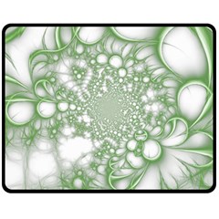 Green Abstract Fractal Background Texture Fleece Blanket (Medium) from ArtsNow.com 58.8 x47.4  Blanket Back