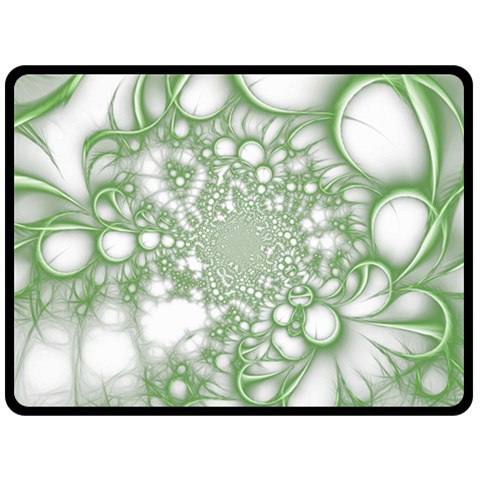 Green Abstract Fractal Background Texture Fleece Blanket (Large) from ArtsNow.com 80 x60  Blanket Front