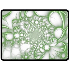 Green Abstract Fractal Background Texture Fleece Blanket (Large) from ArtsNow.com 80 x60  Blanket Front
