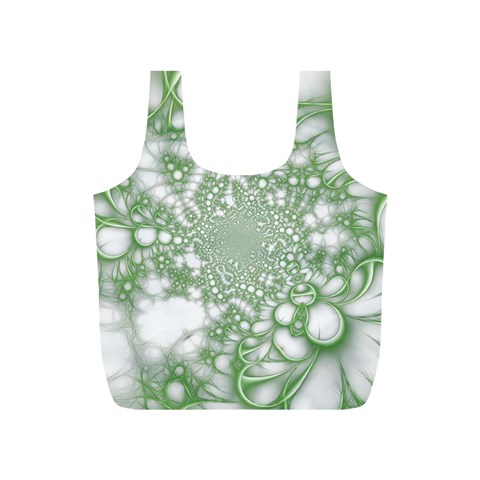 Green Abstract Fractal Background Texture Full Print Recycle Bag (S) from ArtsNow.com Back