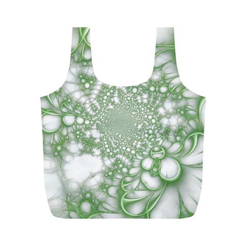 Green Abstract Fractal Background Texture Full Print Recycle Bag (M) from ArtsNow.com Front