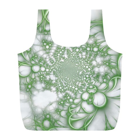 Green Abstract Fractal Background Texture Full Print Recycle Bag (L) from ArtsNow.com Back
