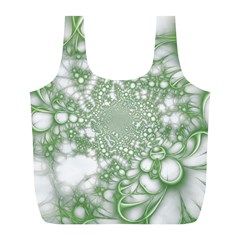 Green Abstract Fractal Background Texture Full Print Recycle Bag (L) from ArtsNow.com Back