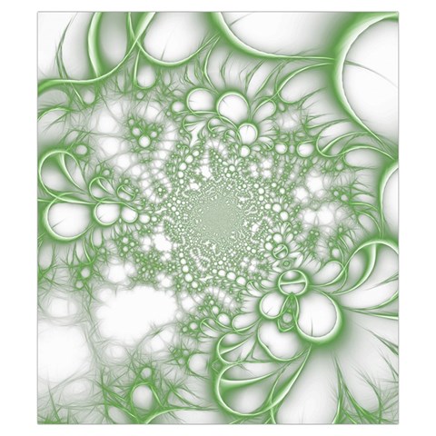Green Abstract Fractal Background Texture Drawstring Pouch (Small) from ArtsNow.com Back