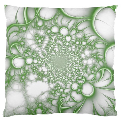 Green Abstract Fractal Background Texture Large Premium Plush Fleece Cushion Case (Two Sides) from ArtsNow.com Front
