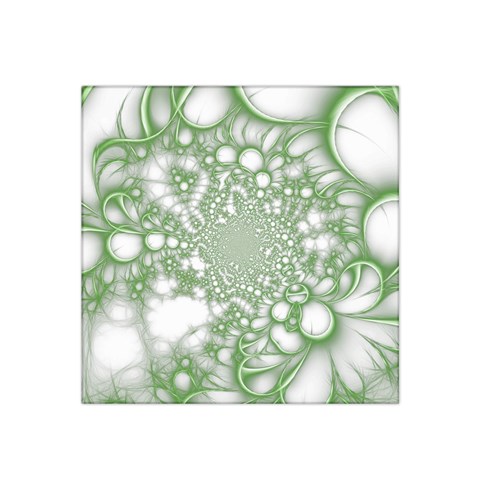 Green Abstract Fractal Background Texture Satin Bandana Scarf 22  x 22  from ArtsNow.com Front