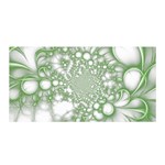 Green Abstract Fractal Background Texture Satin Wrap 35  x 70 