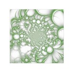 Green Abstract Fractal Background Texture Square Satin Scarf (30  x 30 )