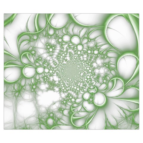 Green Abstract Fractal Background Texture Zipper Large Tote Bag from ArtsNow.com Front