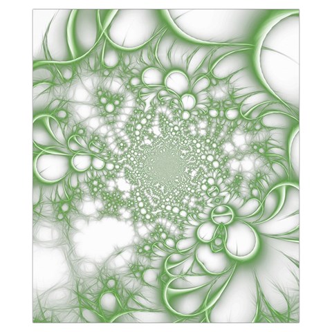 Green Abstract Fractal Background Texture Drawstring Pouch (XS) from ArtsNow.com Back