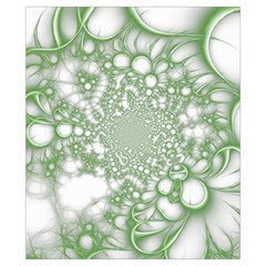 Green Abstract Fractal Background Texture Drawstring Pouch (XS) from ArtsNow.com Back