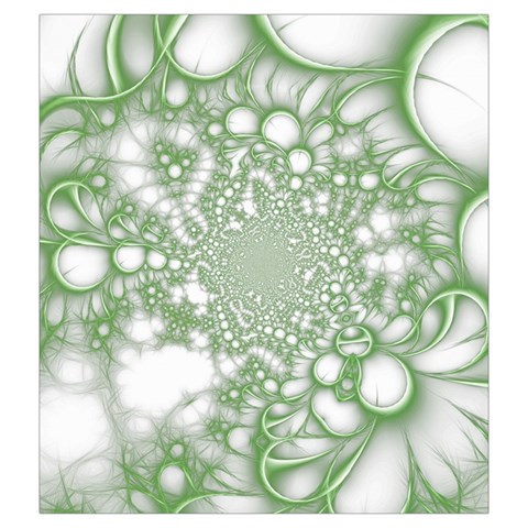 Green Abstract Fractal Background Texture Drawstring Pouch (2XL) from ArtsNow.com Front