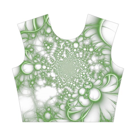 Green Abstract Fractal Background Texture Cotton Crop Top from ArtsNow.com Front