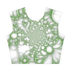Green Abstract Fractal Background Texture Cotton Crop Top from ArtsNow.com Front