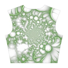 Green Abstract Fractal Background Texture Cotton Crop Top from ArtsNow.com Back