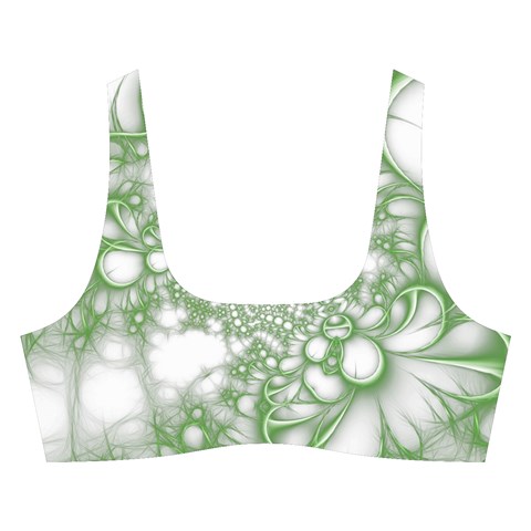 Green Abstract Fractal Background Texture Cross Back Hipster Bikini Set from ArtsNow.com Front