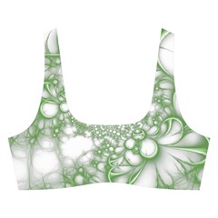 Green Abstract Fractal Background Texture Cross Back Hipster Bikini Set from ArtsNow.com Front