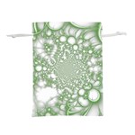 Green Abstract Fractal Background Texture Lightweight Drawstring Pouch (S)