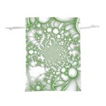 Green Abstract Fractal Background Texture Lightweight Drawstring Pouch (L)