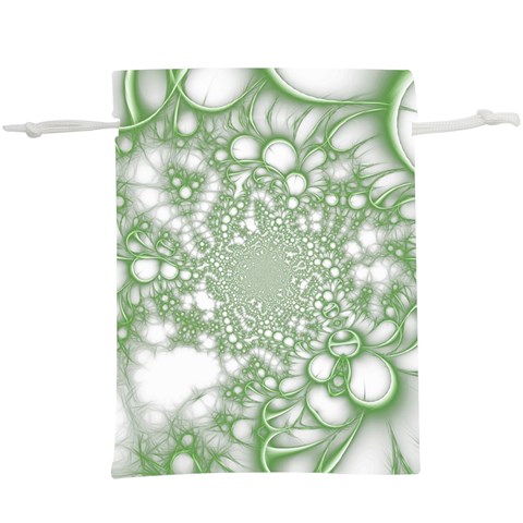 Green Abstract Fractal Background Texture Lightweight Drawstring Pouch (XL) from ArtsNow.com Front
