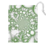 Green Abstract Fractal Background Texture Drawstring Pouch (4XL)