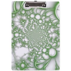 Green Abstract Fractal Background Texture A4 Acrylic Clipboard from ArtsNow.com Front