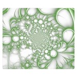 Green Abstract Fractal Background Texture One Side Premium Plush Fleece Blanket (Small)