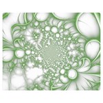 Green Abstract Fractal Background Texture One Side Premium Plush Fleece Blanket (Medium)