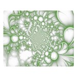 Green Abstract Fractal Background Texture One Side Premium Plush Fleece Blanket (Large)