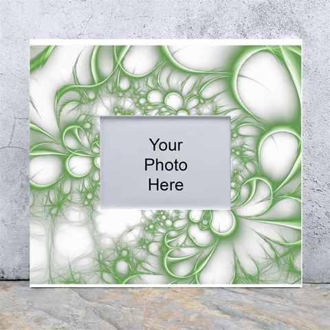 Green Abstract Fractal Background Texture White Wall Photo Frame 5  x 7  from ArtsNow.com Front